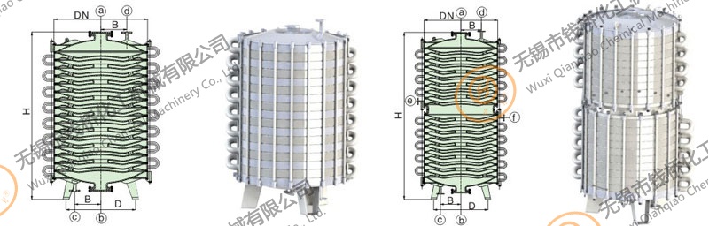 搪玻璃多孔片式冷凝器設計圖