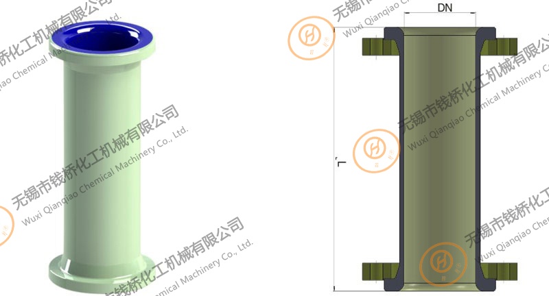 搪玻璃直管道設(shè)計(jì)圖 搪玻璃直管道設(shè)計(jì)圖